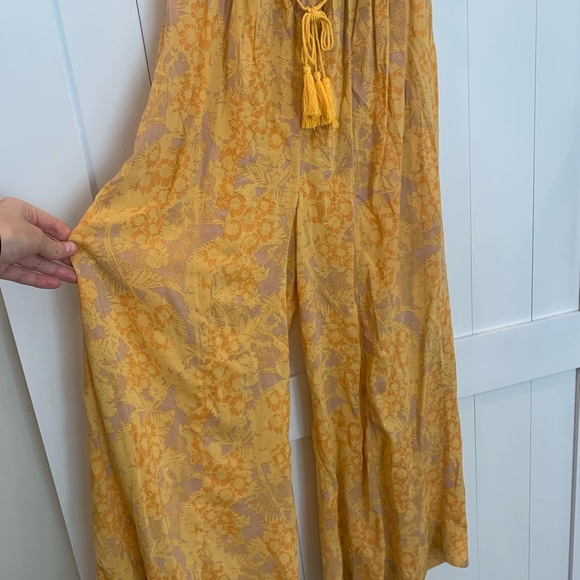 Free People Rays of Gold Strapless Jumpsuit XS - Picture 5 of 10